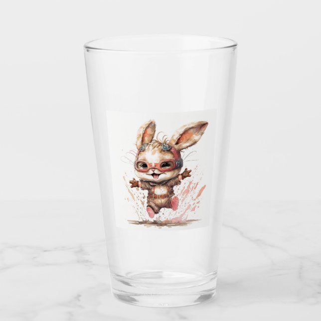 Copo De Pint Happy Bunny Glass Tumbler (Frente)