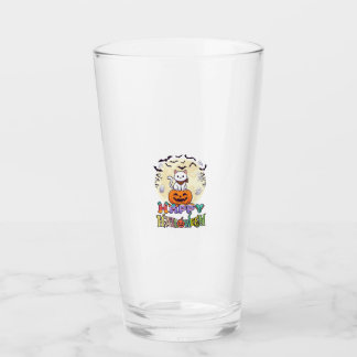 Copo De Pint Happy Halloween White Cat Pumpkin Moon Bats Ghosts