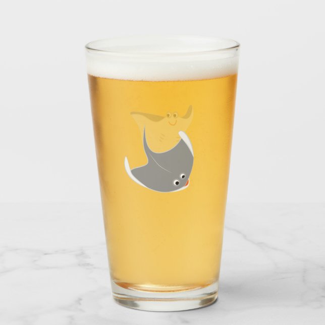 Copo De Pint Happy Stingrays (Frente (Preenchido))