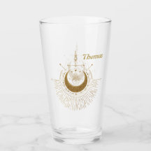 Harmonia dos elementos: lua, ouro e geometria.