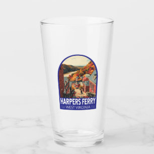 Copo De Pint Harpers Ferry West Virginia Viagem Arte Vintage