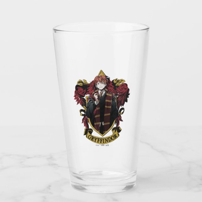 Copo De Pint HARRY POTTER™ | Anime Brasão da Casa do Ron Weasle (Frente)