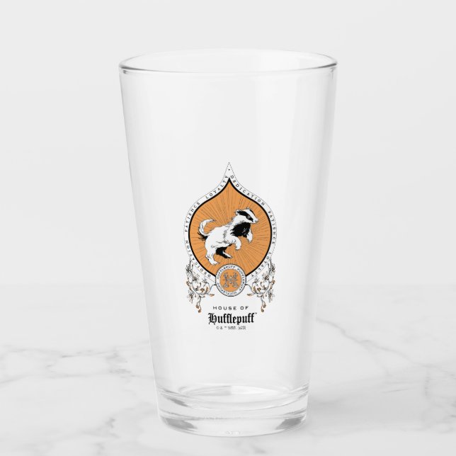 Copo De Pint HARRY POTTER™ | Desenho Delicado HUFFLUFF™ Crest (Frente)