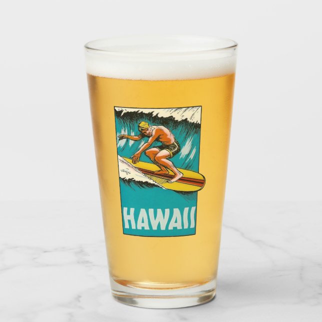 Copo De Pint Hawaii Pint Glass (Frente (Preenchido))