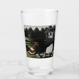 Copo De Pint Hen com seus Pintinhos em uma paisagem rural