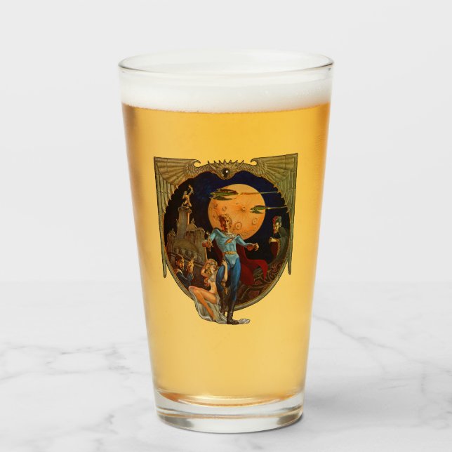 Copo De Pint Herói do Sci-Fi (Frente (Preenchido))