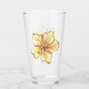 Copo De Pint Hibiscus & lace AMARELO