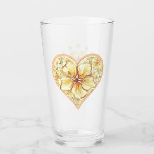 Copo De Pint Hibiscus & lace AMARELO