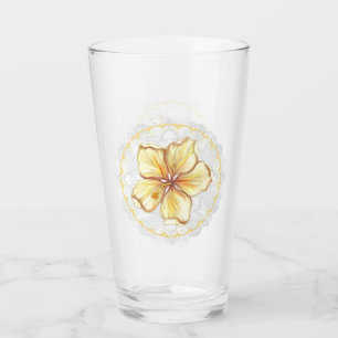 Copo De Pint Hibiscus & lace AMARELO