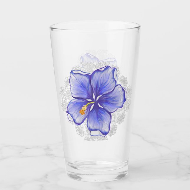 Copo De Pint Hibiscus & lace BLUE (Frente)