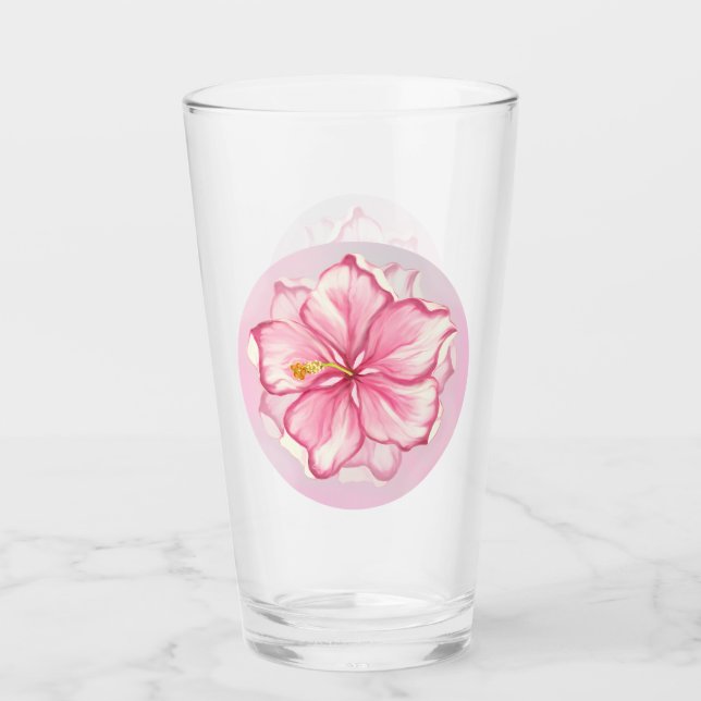 Copo De Pint Hibiscus & Lace PINK (Frente)