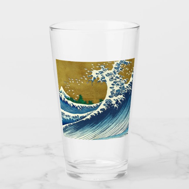 Copo De Pint Hokusai Big Wave Japão Art (Frente)
