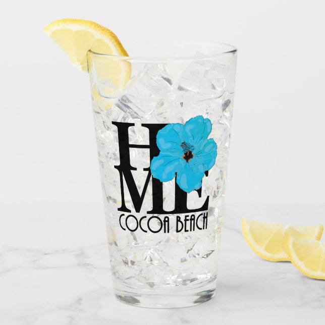 Copo De Pint HOME Cocoa Beach Blue Hibiscus (Gelo frontal)