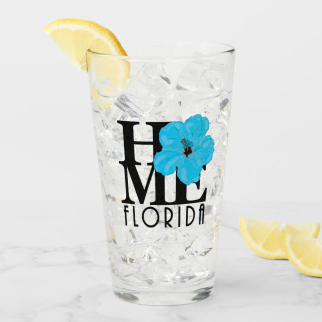 Copo De Pint HOME Florida Blue Hibiscus (Gelo frontal)