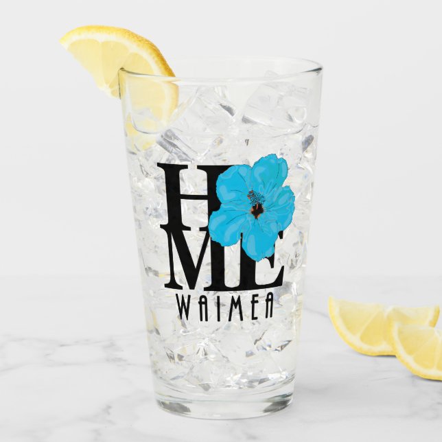 Copo De Pint HOMEE Waimea Blue Hibiscus (Gelo frontal)