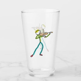 Copo De Pint Homem Palito Tocando Rabeca