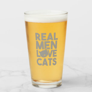 Copo De Pint Homens Reais Adoram Gatos