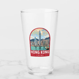 Copo De Pint Hong Kong China Viagem Art Vintage