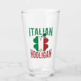 Copo De Pint Hooligan Itália Bandeira Shamrock St Patricks