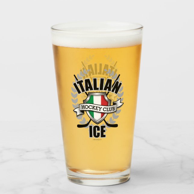Copo De Pint Hóquei no gelo italiano (Frente (Preenchido))
