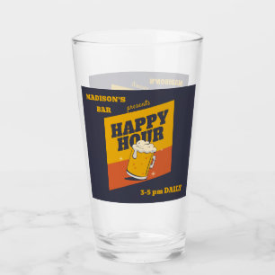 Copo De Pint Hora Feliz do Texto Personalizado