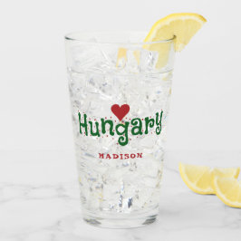 Copo De Pint Hungria Amor nome personalizado pint glass