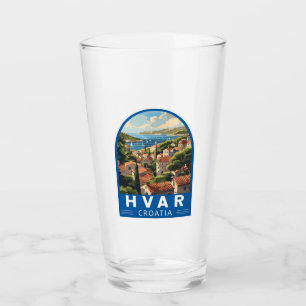 Copo De Pint Hvar Croácia Viagem Art Vintage
