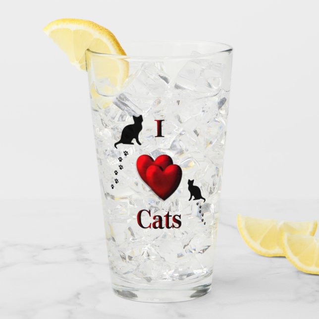 Copo De Pint I Heart Cats (Gelo frontal)