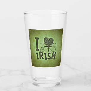 Copo De Pint I Heart Irish Shamrock Beer Pint
