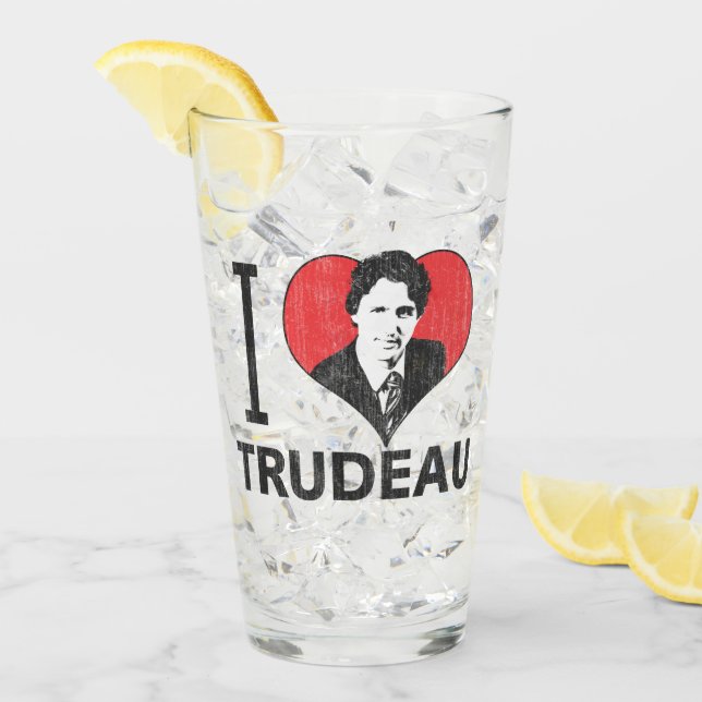 Copo De Pint I Heart Trudeau (Gelo frontal)