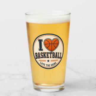 Copo De Pint I Love Basketball Tumbler Glass | Basketball Lover