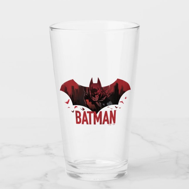 Copo De Pint Ícone Batman Carmesim Gotham (Frente)