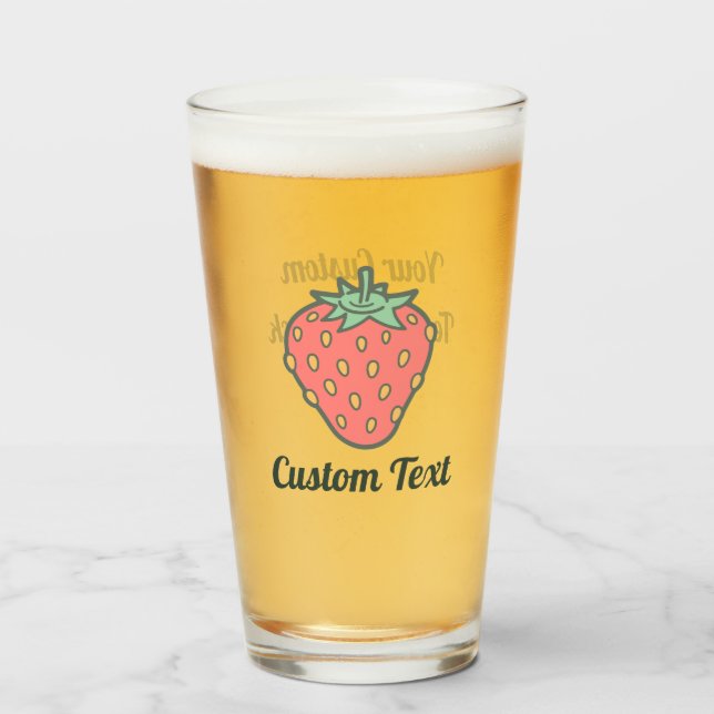 Copo De Pint Ícone de Morango (Frente (Preenchido))
