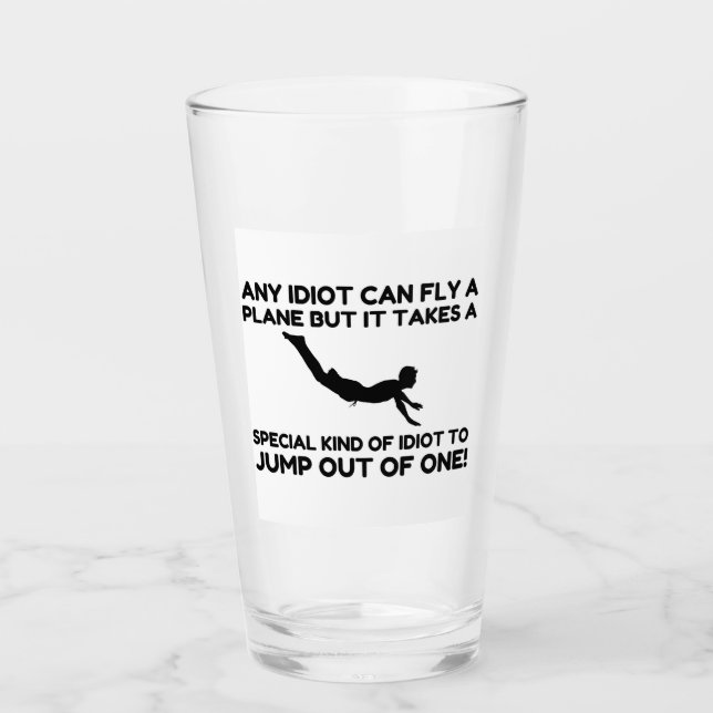 COPO DE PINT IDIOT SKYDIVING (Frente)