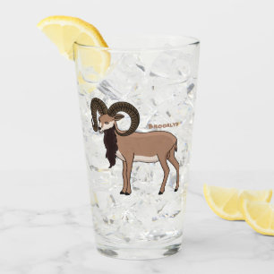 Copo De Pint Ilustração de cabra Mouflon