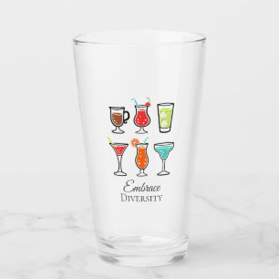 Copo De Pint Ilustração de Cocktails Abraça a Diversidade Moder