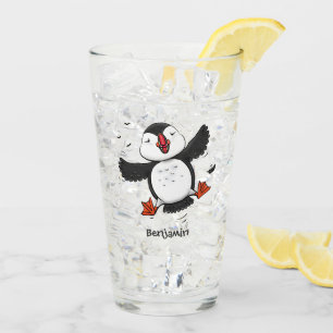 Copo De Pint Ilustração de desenho animado azul de papagaio-do-