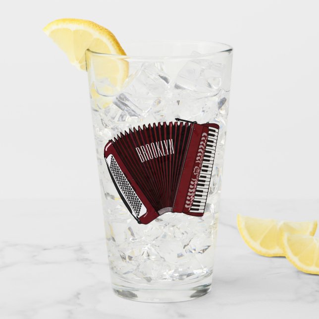 Copo De Pint Ilustração de desenho animado de Accordion (Gelo frontal)