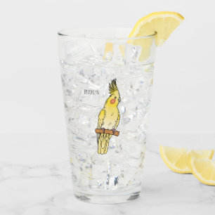 Copo De Pint Ilustração de desenho animado de aves Cockatiel