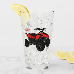 Copo De Pint Ilustração de desenho animado de bicicleta atv