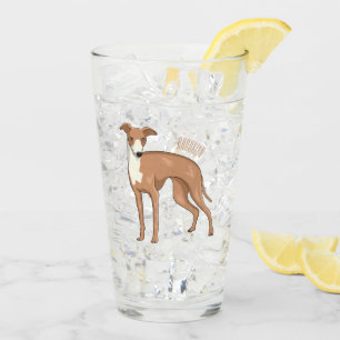 Copo De Pint Ilustração de desenho animado de cão Greyhound