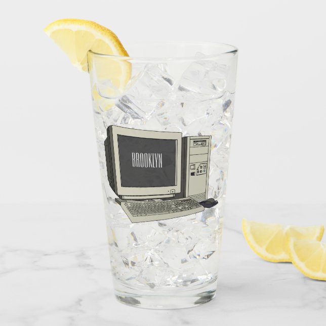 Copo De Pint Ilustração de desenho animado de computador (Gelo frontal)