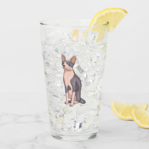 Copo De Pint Ilustração de desenho animado de gato esphynx