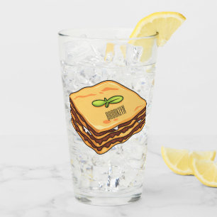 Copo De Pint Ilustração de desenho animado de Lasagna