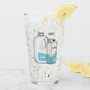 Copo De Pint Ilustração de desenho animado de leite