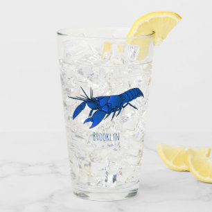 Copo De Pint Ilustração de desenho animado de marron azul