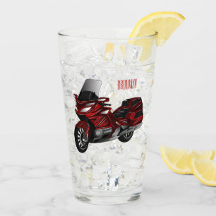 Copo De Pint Ilustração de desenho animado de motocicleta em tu