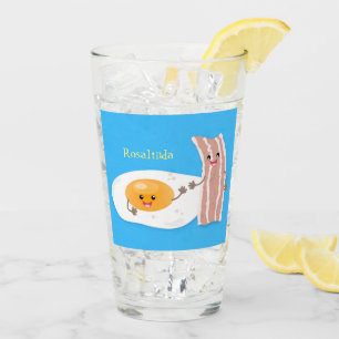 Copo De Pint Ilustração de desenho animado de ovo e bacon em ka
