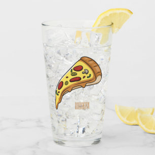 Copo De Pint Ilustração de desenho animado de pizza