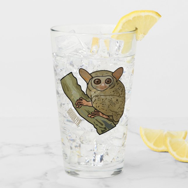 Copo De Pint Ilustração de desenho animado de Tarsier (Gelo traseiro)